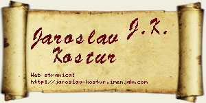 Jaroslav Kostur vizit kartica
